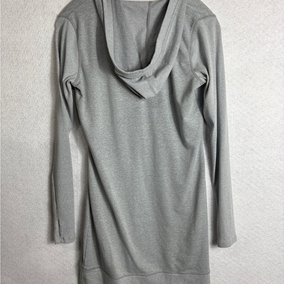 Athleta Gray Long Sleeve Hoodie Dress - Picture 2 of 3